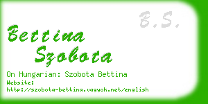 bettina szobota business card